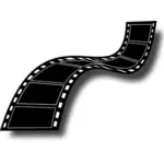 Immagine vettoriale in bianco e nero film striscia
