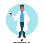 Physician with stethoscope