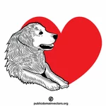 Hund-Liebe-Vektor-Grafiken