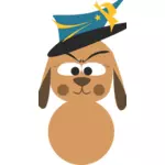 Pies avatar wektor ikona