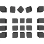 간단한 회색 큐브