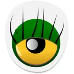 Monster oog sticker vector afbeelding