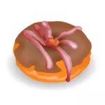 Schoko Donut-Vektor-Bild