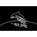 Monocromo de los delfines