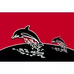 Skoki Tandemowe delfinów