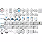 مجموعة من أزرار لوحة المفاتيح PC