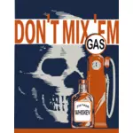 Gas and alcohol safety poster