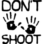 Don't shoot sign vector graphics