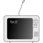 Clipart vetorial estilo do velho aparelho de TV
