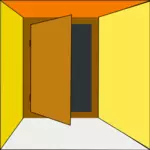 Ilustración vectorial de la puerta de salida