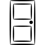 Vector image of door line art