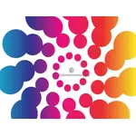 Colored dots graphic vector