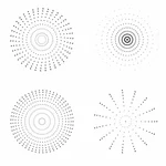 Circular dotted patterns set