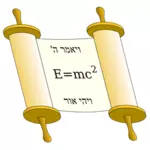 Rouleau de la Tora avec vecteur équation Einstein