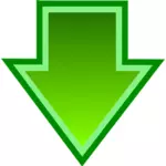 Vektor-Bild von einfachen grünen Download-icon