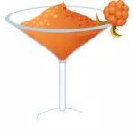 Daiquiri garnished with cloudberry vector image
