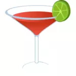 Cocktail mit Kalk-Vektor-Bild