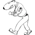 Terrier caricatura vector imagine