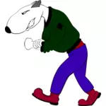 एक बैल टेरियर कुत्ते के कार्टून