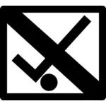 Do not tilt package pictogram vector image