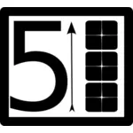 Stack five up pictogram vector clip art