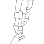 Vektor-ClipArt-Grafik Karte von Regionen in Santa Fe, Argentinien