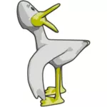 Ilustración de dibujos animados de pato gris