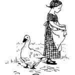 Kachna a dívka