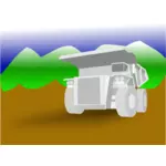 Dump truck vektor ilustrasi