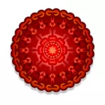 אדום עגול דוגמת קישוט בתמונה וקטורית