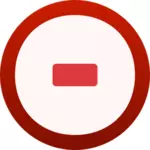 Red minus ikon