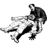 Moarte cowboy vector illustration