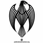 Elang konsep heraldik logo
