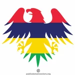 Eagle met vlag van Mauritius