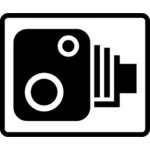 UK Geschwindigkeit Kamera Zeichen Vektor Zeichnung