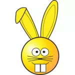 Våren bunny med gula öron vektor ClipArt