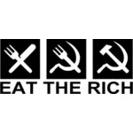 Eat the rich vector sign