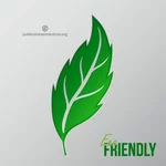 Зеленый лист Эко дружественных