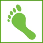 Eco uhlíkové stopy vektorové ikony