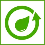 Eco apă reciclare vector icon