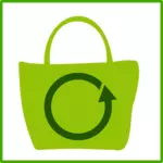 Eco verde cumpărături vector icon