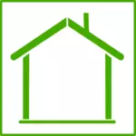 Eco huset vektor ikon