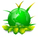 Ecological planet vector illustration