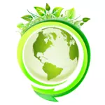 Eco aarde icoon vector afbeelding