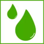 Eco verde agua gota vector de la imagen