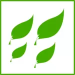 Eco vert laisse icône vector image