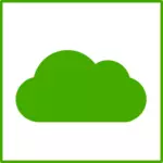 Eco vihreä pilvi vektori kuvake
