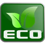 Imágenes Prediseñadas Vector símbolo redondo cuadrado verde eco