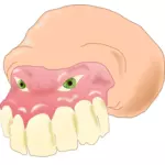 Vector afbeelding van tanden monster