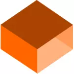 3D orange box vector drawing